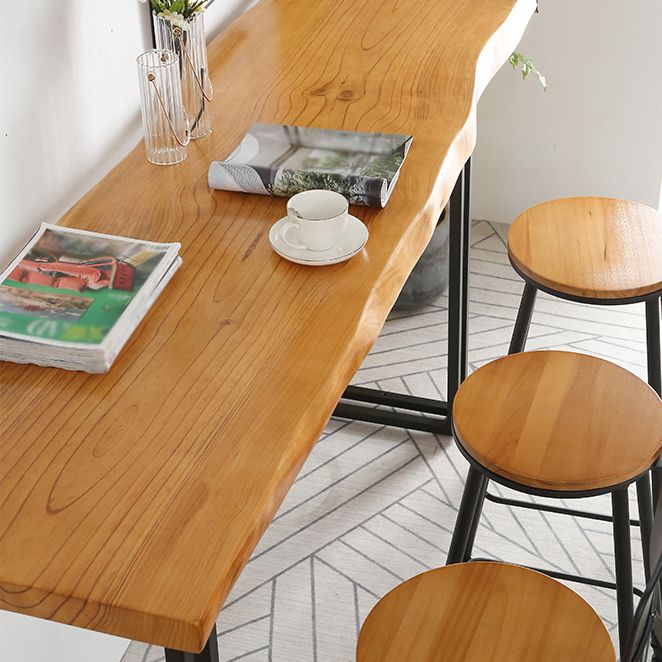 Contemporary Rectangle Bar Counter Table Wooden Dining Table for Kitchen Clearhalo 'Bar Furniture' 'Bar Tables' 'bar_tables' 'furn' 'furn_bar_tables' 'Furniture' 'furniture_bar_tables' 'Kitchen & Dining Furniture' 1200x1200_2ff7f69f-6dc8-447d-9c8a-d9b7e565021f