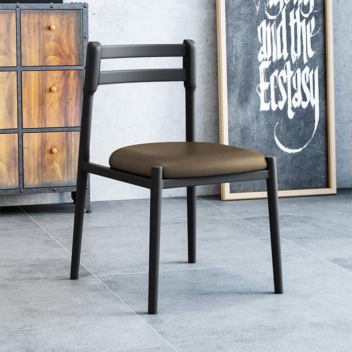 Ladder Back Armless Dining Chairs Upholstered Side Chairs with Metal Legs Clearhalo ' kitchen&dining_furn' 'Dining Chairs' 'Dining Tables & Seating' 'dining_chair' 'furn' 'furn_dining_chair' 'Furniture' 'furniture_dining_chair' 'Kitchen & Dining Furniture' 'kitchen' 1200x1200_2ff807c7-76a4-413b-988b-e9e456835b5f