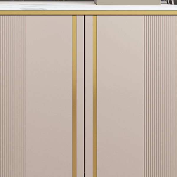 Glam Style Stone Buffet Stand Engineered Wood Buffet Sideboard with 3-Drawer Clearhalo 'buffet_sideboard' 'Buffets & Sideboards' 'furn' 'furn_buffet_sideboard' 'Furniture' 'Kitchen & Dining Furniture' 1200x1200_2ff96633-5886-4a52-91aa-b802f737dc8d