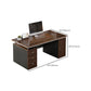 Modern Wood Office Desk Cable Management Rectangular Computer Desk with Drawers