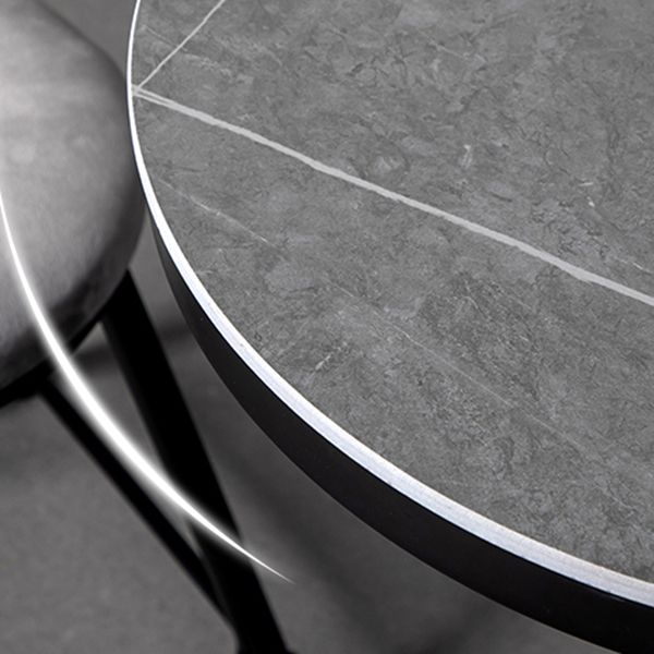 Industrial Metal Bar Table 21.6" Round Top Faux Marble Pedestal Bistro Table for Cafe Clearhalo 'Bar Furniture' 'Bar Tables' 'bar_tables' 'furn' 'furn_bar_tables' 'Furniture' 'furniture_bar_tables' 'Kitchen & Dining Furniture' 'kitchen&dining_furn' 'kitchen' 1200x1200_2ffa884b-da88-48fd-a63f-307c3ff2f24e