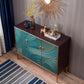 Commode de rangement en bois massif de 15,6 pouces de largeur, commode de rangement Glam classique