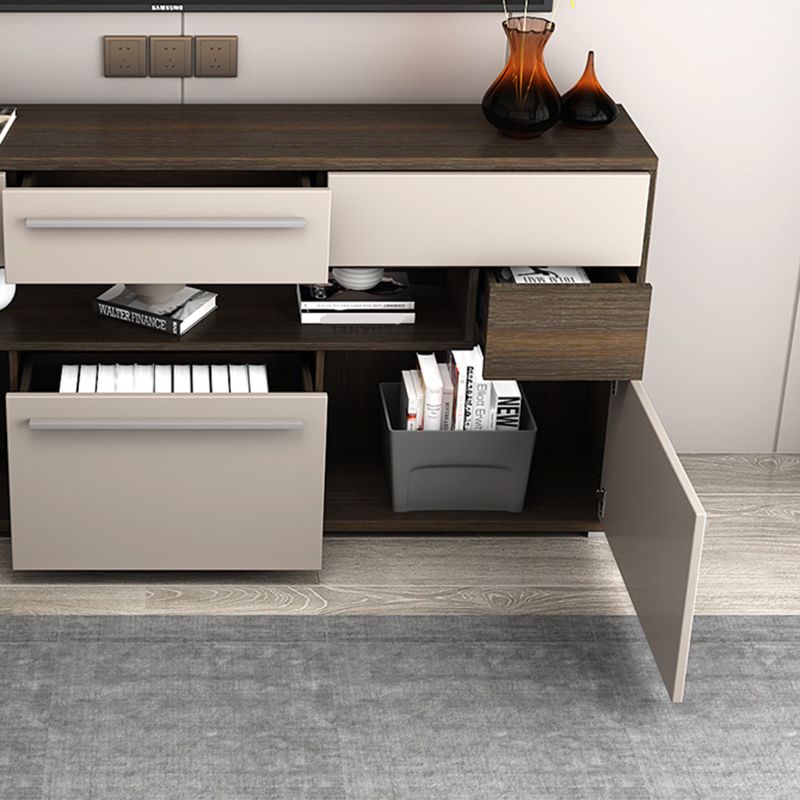 Moderna console TV multimediale Console porta TV in legno con 6 cassetti