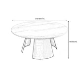 Tavolino da cocktail in stile moderno tavolino rotondo in metallo tavolino