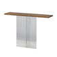 Solid Wood Rectangle Accent Table 31.5-inch Tall End Table with Acrylic Leg Clearhalo 'Console Tables' 'console_tables' 'Entry & Mudroom Furniture' 'furn' 'furn_console_tables' 'Furniture' 1200x1200_2ffcfecf-8ec4-4a2b-bbbd-e8d5a254dd09