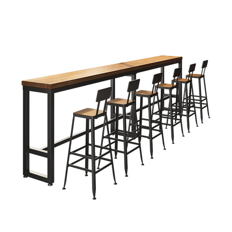 Mesa de comedor de madera de pino, mesa de Bar rectangular moderna para tienda de té con leche y cafetería