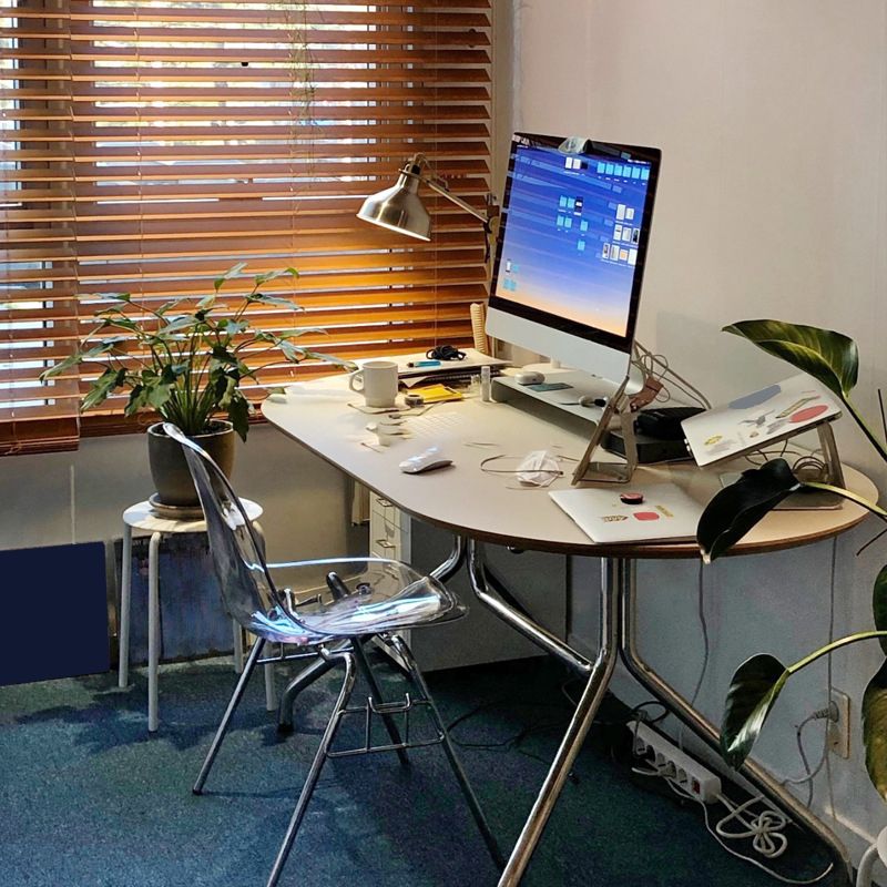 34 Inch Wide Contemporary Office Desk Oval Wooden Writing Desk Clearhalo 'furn' 'furn_office_desk' 'Furniture' 'Office Desks' 'Office Furniture' 'office_desk' 1200x1200_2ffec9fc-6367-4e5f-b465-c0396ab4016e