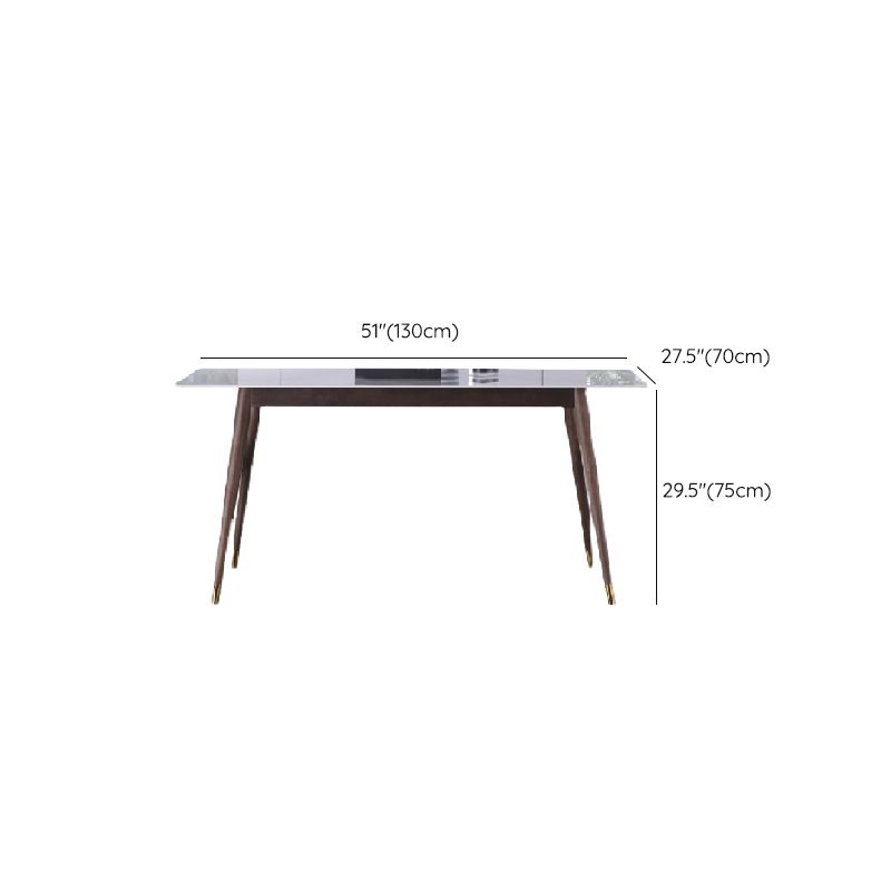 Rectangle Grey Dining Table Rubberwood Solid Wood Legs Dining Table Clearhalo 'Dining Tables & Seating' 'Dining Tables' 'dining_table' 'furn' 'furn_dining_table' 'Furniture' 'Kitchen & Dining Furniture' 1200x1200_2fff4888-a55a-4112-9362-d409f9b35fa3