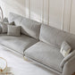 with Pillows Contemporary Sloped Arm Standard Settee Couch in Grey Clearhalo 'furn' 'furn_sofas' 'Furniture' 'Living Room Furniture' 'Sofa' 'sofas' 1200x1200_30005432-a461-4076-bd0b-60e6dd638c9f