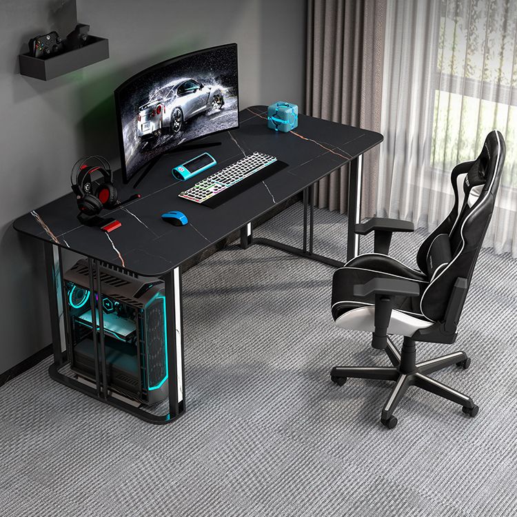 Industriële kantoorbureau antieke afwerking Computerbureau met metalen benen