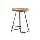 Contemporary Style Counter Stool Solid Wood Saddle Seat Bar Stool with Metal Base Clearhalo 'Bar Furniture' 'Bar Stools' 'bar_stools' 'furn' 'furn_bar_stools' 'Furniture' 'Kitchen & Dining Furniture' 1200x1200_300152fa-e73b-4b0f-8120-5d08c76dc3ca