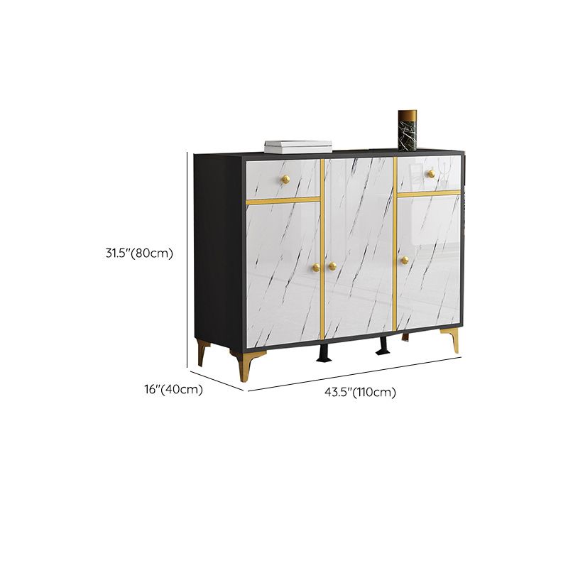 Wood Side Board Modern Style Sideboard with Drawers and Cabinets Clearhalo 'buffet_sideboard' 'Buffets & Sideboards' 'furn' 'furn_buffet_sideboard' 'Furniture' 'Kitchen & Dining Furniture' 1200x1200_30019d60-5f47-4b3e-9a8b-feb2c0859ae1