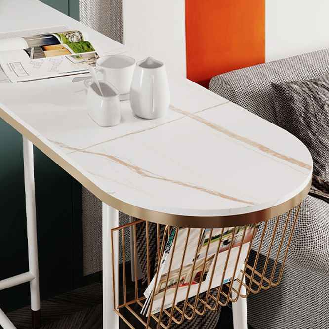 Glam Marble Counter Table with Specialty Table Top Trestle Table - 42" H Clearhalo 'Bar Furniture' 'Bar Tables' 'bar_tables' 'furn' 'furn_bar_tables' 'Furniture' 'furniture_bar_tables' 'Kitchen & Dining Furniture' 1200x1200_3001af60-4d51-4e58-b70f-f552c7fcf0b0