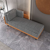 Cushioned Chaise Lounge Houndstooth Chaise Lounge Sofa with Arm