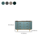 Stone Glam Storage Chest Bedroom Horizontal Chest with Drawers