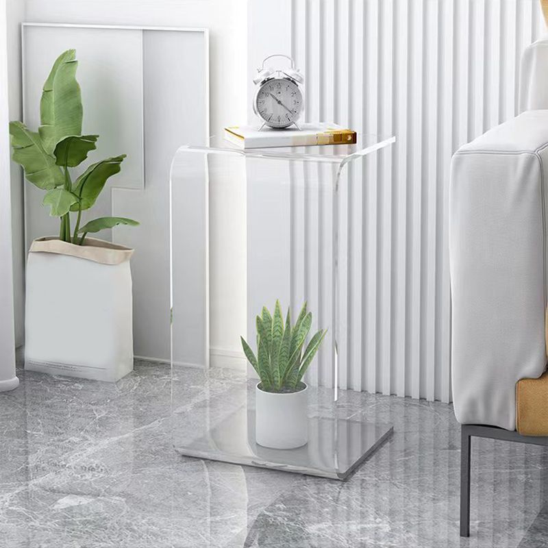 11.81" Wide Side Table Modernistic Acrylic Side End Snack Table