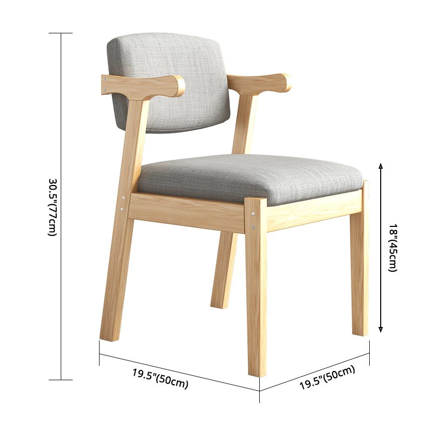 Contemporary Dining Arm Chair Open Back Chair with 4 Legs for Home Use Clearhalo ' kitchen&dining_furn' 'Dining Chairs' 'Dining Tables & Seating' 'dining_chair' 'furn' 'furn_dining_chair' 'Furniture' 'furniture_dining_chair' 'Kitchen & Dining Furniture' 'kitchen' 1200x1200_30062330-c4d3-4bc0-bb6f-65893eb1dd12