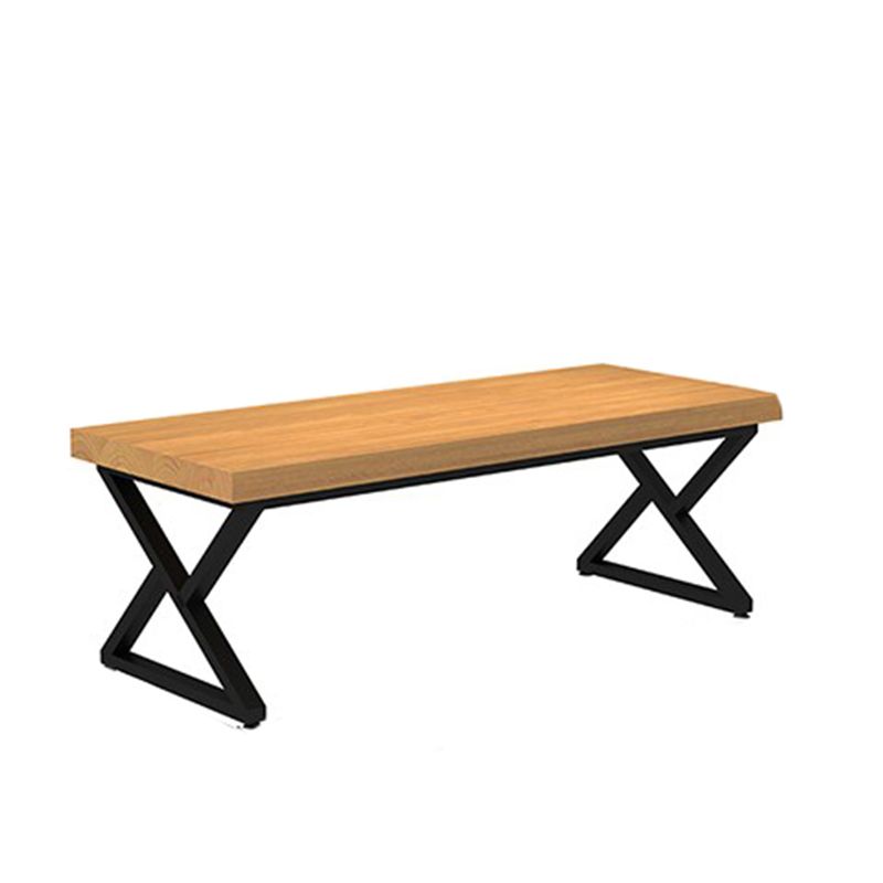 Pine Solid Wood Dining Table Industrial Rectangle Table with Double Pedestal Clearhalo 'Dining Tables & Seating' 'Dining Tables' 'dining_table' 'furn' 'furn_dining_table' 'Furniture' 'Kitchen & Dining Furniture' 1200x1200_30064b9c-fd14-4dad-aded-1456f02d85fd