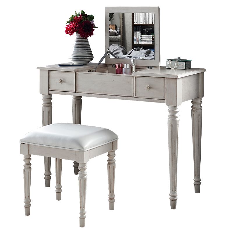 Traditional Vanity Dressing Table Solid Wood 2-Drawer Makeup Vanity Desk Clearhalo 'Bedroom Furniture' 'furn' 'furn_makeup_vanities' 'Furniture' 'Makeup Vanities' 'makeup_vanities' 1200x1200_300668ea-2c99-461a-902b-85fdd9f4cb66