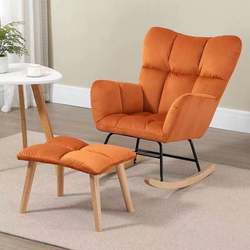 Modern Nursery Sofa Rocking Chair Indoor Rocking Chair with Ottoman Clearhalo 'Chairs & Seating' 'furn' 'furn_rocking_chairs' 'Furniture' 'Living Room Furniture' 'Rocking Chairs' 'rocking_chairs' 1200x1200_3007a5fb-12c5-487d-80e4-904093385e33
