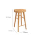 Contemporary Solid Wood Counter Stool Saddle Seat Backless Bar Stool