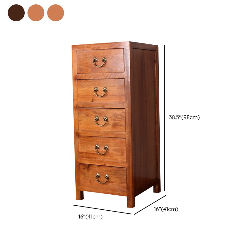 Cassetta portaoggetti tradizionale in legno massello per camera da letto con cassetti