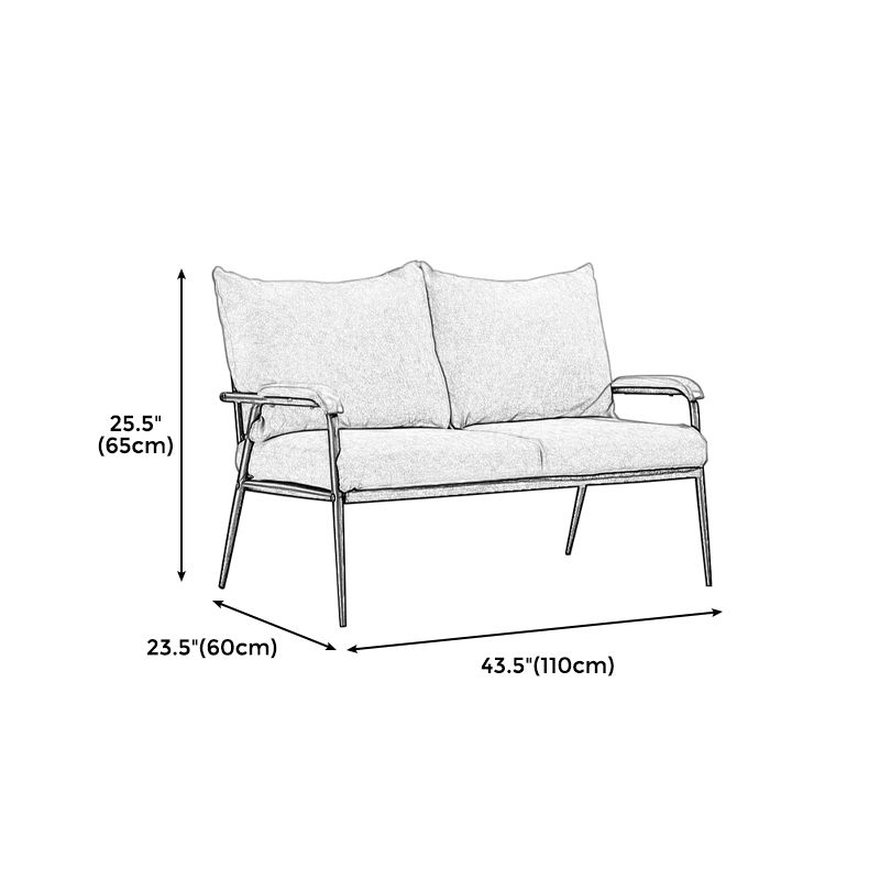 Black Classic Industrial Cushions Cotton Blend Sofa 25.6"High Square Arm Sofa Clearhalo 'furn' 'furn_sofas' 'Furniture' 'furniture_sofas' 'kitchen' 'kitchen_sofas' 'Living Room Furniture' 'Sofa' 'sofas' 1200x1200_30087aab-4904-4a67-8e41-9083df607b3d