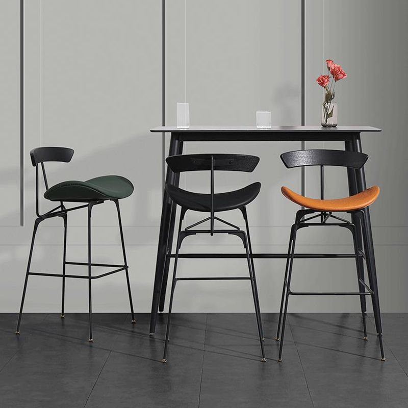 Nordic Iron Simple Barstool Indoor Tall Stool with Imitation Leather Seat(set of 2) Clearhalo 'Bar Furniture' 'Bar Stools' 'bar_stools' 'furn' 'furn_bar_stools' 'furniture_bar_stools' 'Kitchen & Dining Furniture' 'kitchen&dining_furn' 'kitchen' 'kitchen_furn' Furniture' 1200x1200_300a5a22-99a2-4c7b-aa05-72fa1341c112