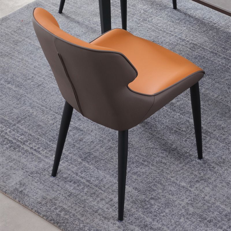 Contemporary Style Wingback Chairs Leather Dining Chairs for Home (Set of 2) Clearhalo ' kitchen&dining_furn' 'Dining Chairs' 'Dining Tables & Seating' 'dining_chair' 'furn' 'furn_dining_chair' 'Furniture' 'furniture_dining_chair' 'Kitchen & Dining Furniture' 'kitchen' 1200x1200_300a994f-aac3-49d4-bbfd-235759599224