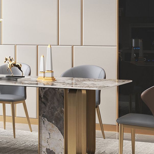 Luxury Sintered Stone Dining Set Rectangle 1/3/4/5/6/7/9 Pieces Dining Table with Chairs Clearhalo 'Dining Room Sets' 'Dining Tables & Seating' 'dining_room_set' 'furn' 'furn_dining_room_set' 'Furniture' 'furniture_dining_room_set' 'Kitchen & Dining Furniture' 1200x1200_300da0a4-dabd-4206-a20b-aaa6754357d7