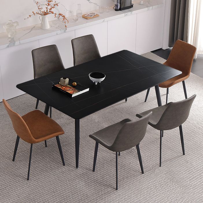 Gesinterde stenen huiskeukentafel Industriële eetkamertafel