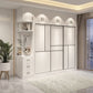 Glijdende witte garderobe armoire gemanipuleerde houten garderobe kast