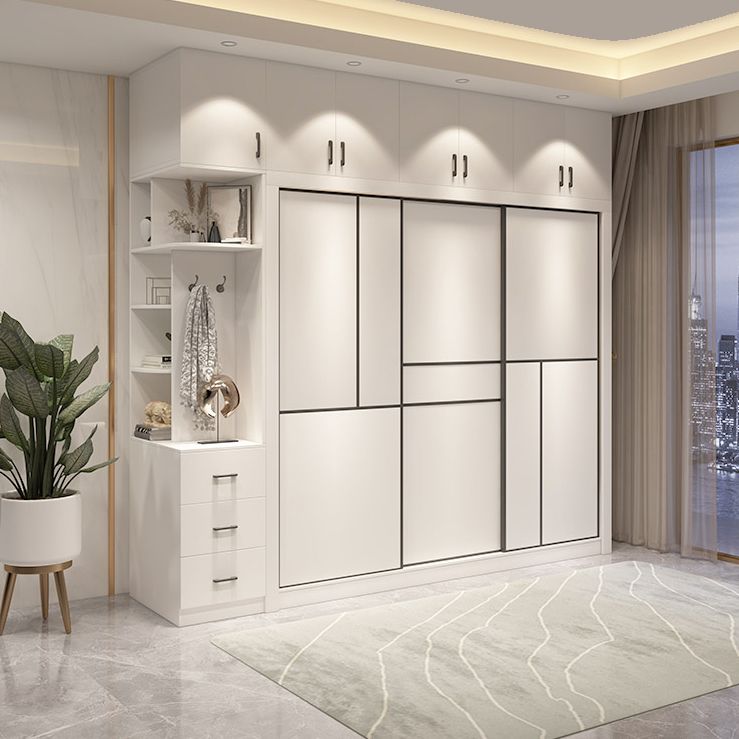 Glijdende witte garderobe armoire gemanipuleerde houten garderobe kast