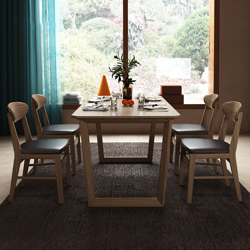 Modern Design 1/2/5/7 Pieces Furniture Solid Wood Dining Table and Chairs for Kitchen Clearhalo 'Dining Room Sets' 'Dining Tables & Seating' 'dining_room_set' 'furn' 'furn_dining_room_set' 'Furniture' 'furniture_dining_room_set' 'Kitchen & Dining Furniture' 'kitchen&dining_furn' 'kitchen' 1200x1200_300fc786-ae2a-4ef1-8d81-1b7dd4b76047