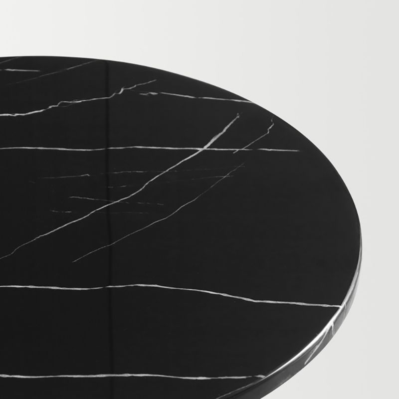 モダン21.65 "背の高いスチール3脚エンドテーブルラウンドスレートトップサイドテーブル