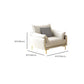 Pillow Top Arm Sofa Light Yellow Luxurious Sofa with Bolster Pillows