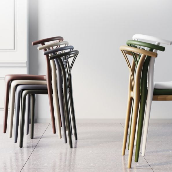 Contemporary Style Plastic Dining Chair Wishbone Back Chair for Kitchen Clearhalo ' kitchen&dining_furn' 'Dining Chairs' 'Dining Tables & Seating' 'dining_chair' 'furn' 'furn_dining_chair' 'Furniture' 'furniture_dining_chair' 'Kitchen & Dining Furniture' 'kitchen' 1200x1200_3012e9e8-de30-4a91-8e47-a08edca359bf