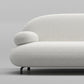 Contemporary 27.5" H White Wool Pillow Top Arm Sofa For Living Room