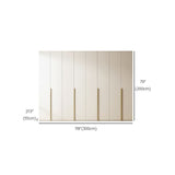 Modern Artificial Wood Wardrobe Freestanding Wardrobe in White Clearhalo 'Armoires & Wardrobes' 'armoires_wardrobes' 'Bedroom Furniture' 'furn' 'furn_armoires_wardrobes' 'Furniture' 1200x1200_30133a2f-78bb-46d4-a6e6-34751f399c3e