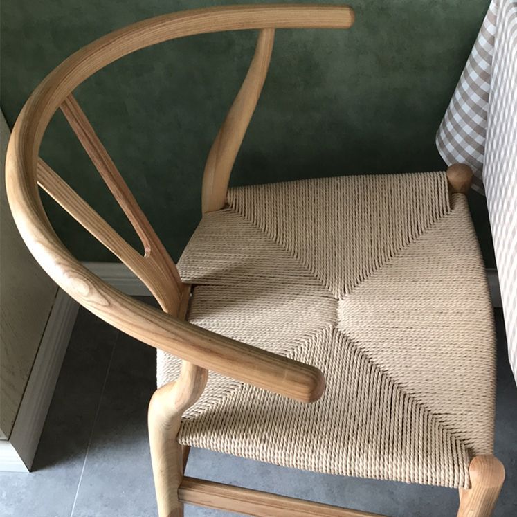 Scandinavian Dining Side Chair Natural Wishbone Dining Side Chair for Home Use Clearhalo ' kitchen&dining_furn' 'Dining Chairs' 'Dining Tables & Seating' 'dining_chair' 'furn' 'furn_dining_chair' 'Furniture' 'furniture_dining_chair' 'Kitchen & Dining Furniture' 'kitchen' 1200x1200_30139c55-e516-4509-b1ce-325d7c968c5c