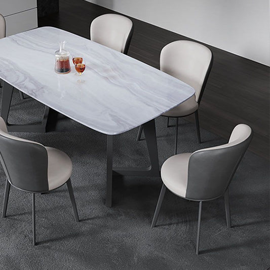 Contemporary Faux Leather Side Chair for Home Armless Solid Back Chair Clearhalo 'Dining Chairs' 'Dining Tables & Seating' 'dining_chair' 'furn' 'furn_dining_chair' 'Furniture' 'furniture_dining_chair' 'Kitchen & Dining Furniture' 1200x1200_30145796-0a57-4d44-a750-8870031f51e5