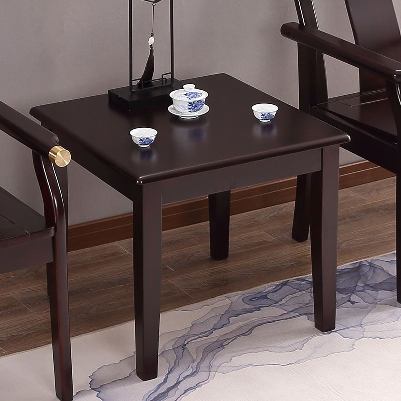 ソリッドウッドスクエアトップサイドテーブル23.6 "高さ4脚エンドテーブル