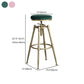 Glam Style Upholstered Bar Stools for Home Armless Stools with Metal Base Clearhalo 'Bar Furniture' 'Bar Stools' 'bar_stools' 'furn' 'furn_bar_stools' 'Furniture' 'furniture_bar_stools' 'Kitchen & Dining Furniture' 1200x1200_30156a1f-0b8f-493b-b4d9-319eeb172c81