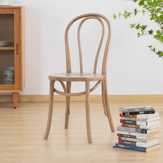 Scandinavian Dining Room Armless Chair Wood Windsor Back Dining Side Chair