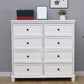 13.77" Wide White Accent Chest with Drawers Rectangle  Wood Chest Contemporary