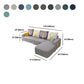 Contemporary 4-Seater Sofa with Storage Recessed Arm for Apartment