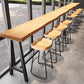 Industrial Style Rectangle Counter Table Wooden Counter Table for Restaurant