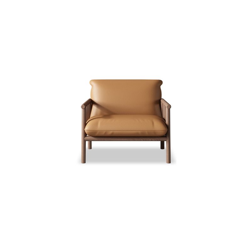 モダンフェイクレザーモダンソファスクエアアーム29 "wタイトバックソファ