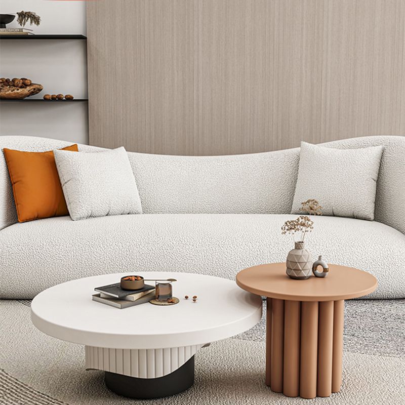 Modern Coffee Table Wooden Round Nesting Coffee Table Set with Pedestal Legs Clearhalo 'Coffee & Accent Tables' 'Coffee Tables' 'coffee_tables' 'furn' 'furn_coffee_tables' 'Furniture' 'Living Room Furniture' 1200x1200_30192ba0-4e20-4df8-81aa-0d06aa06e6d2