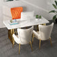 Metal Traditional Luxury Rectangle Indoor Table Sintered Stone Table for Kitchen and Dining Room Clearhalo ' dining_table' 'Dining Tables & Seating' 'Dining Tables' 'furn' 'furn_dining_table' 'Furniture' 'furniture_dining_table' 'Kitchen & Dining Furniture' 'kitchen&dining_furn' 'kitchen' 'kitchen_dining_table' 1200x1200_30195818-e728-47c2-bddc-67ef45f57a16